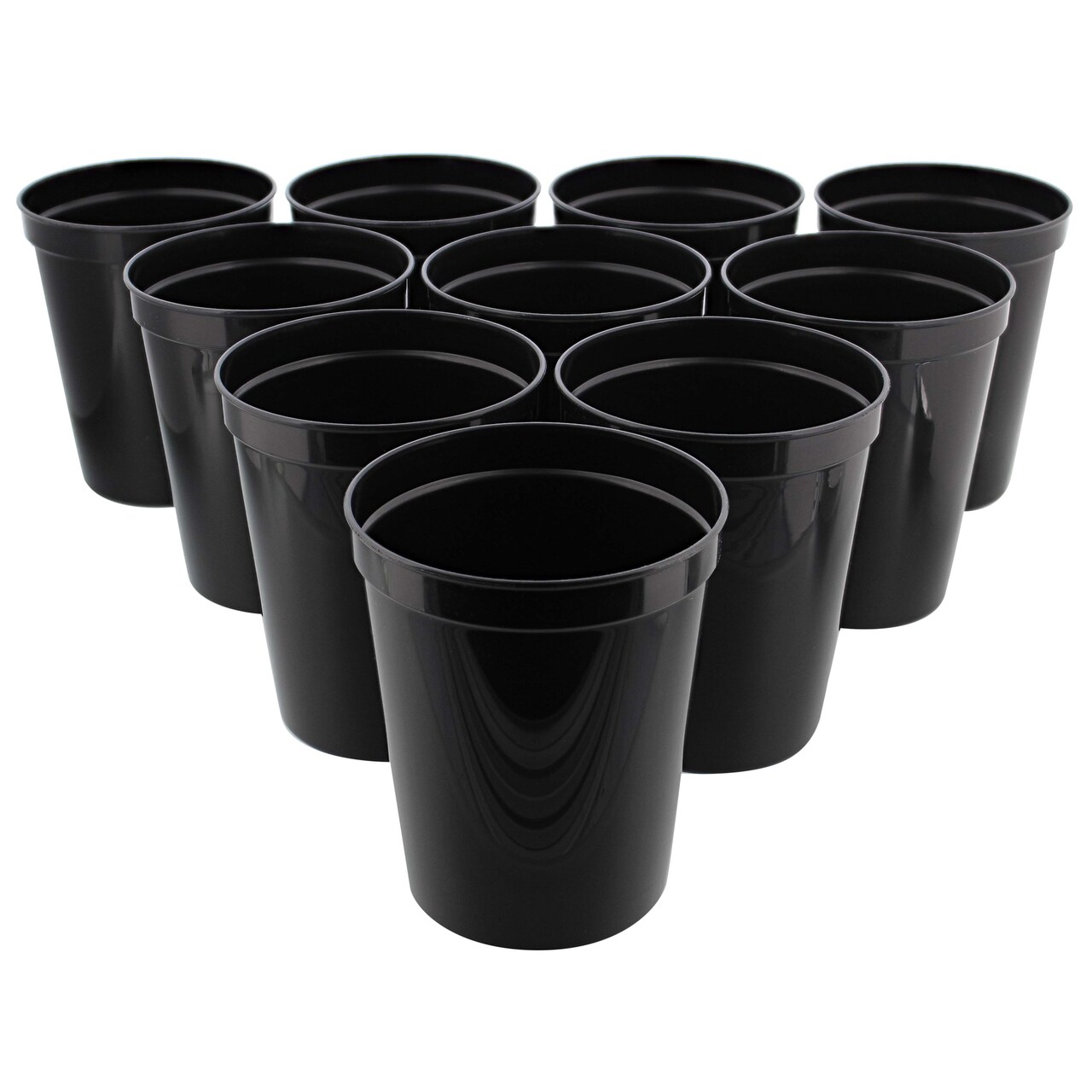 CraftyBook Customizable Plastic Cups, 10pk - 16oz Blank Reusable Plastic Cups